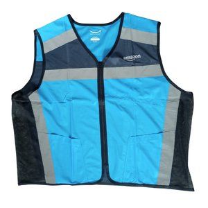 Amazon Safety Vest Luly Yang Blue High Visibility Vest (4XL/5XL) Adult New
